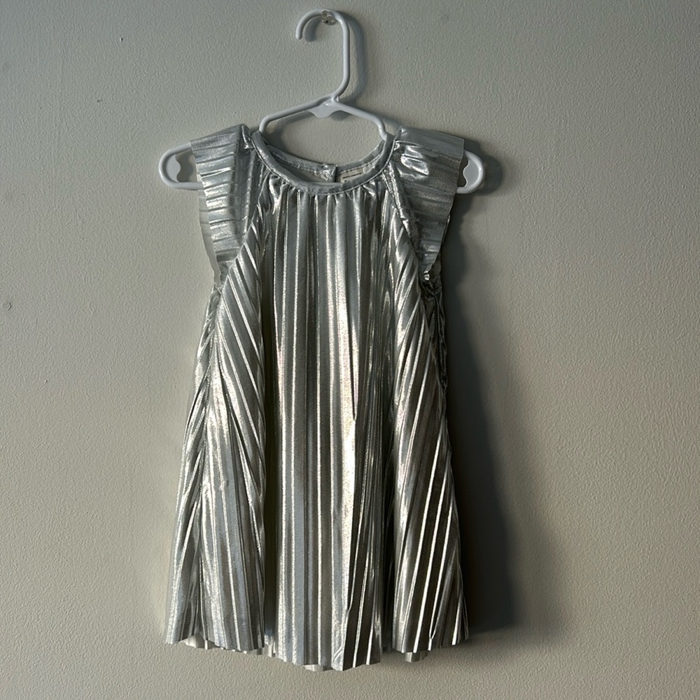 Adorable Silver Party Dress - Like New - 18M